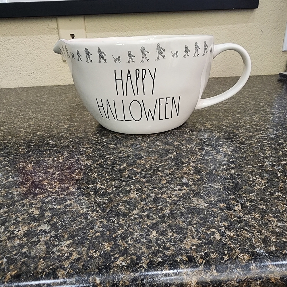 Rae Dunn HAPPY HALLOWEEN Mummy pattern Mixing Bowl - Picture 2 of 8